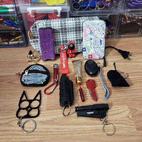 Squidgames Self Defense Kit with Backpack Keychain