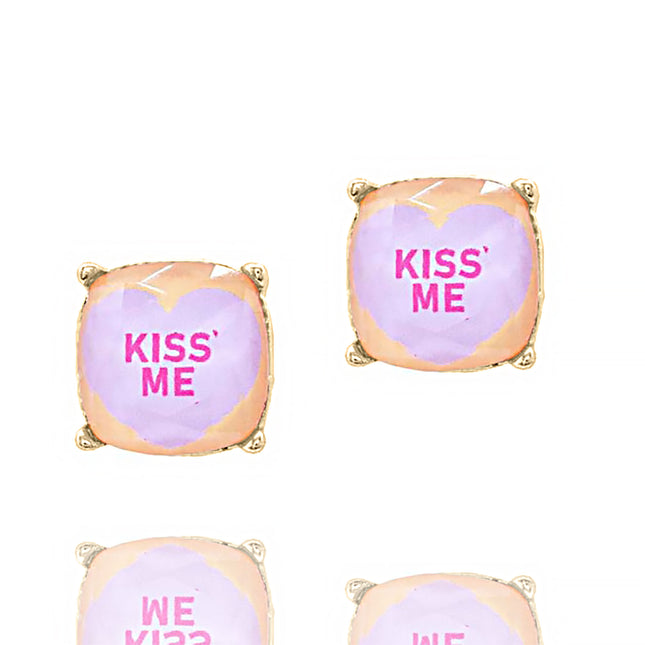 "Kiss Me" Candy Studs