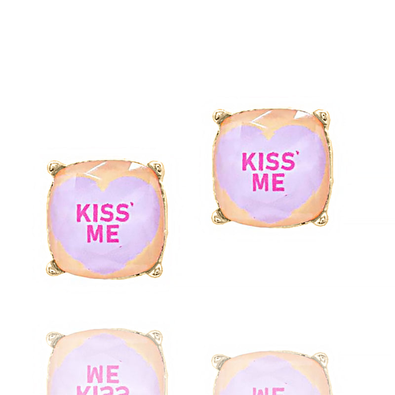 "Kiss Me" Candy Studs