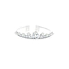 silver plastic crystal and pearl bridal crown