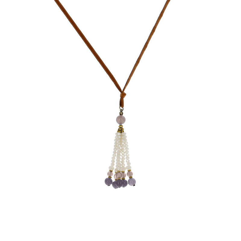 Kit Crystal Tassel Necklace