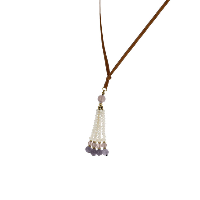 Kit Crystal Tassel Necklace