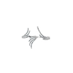 cubic zirconia double finger angel wing ring