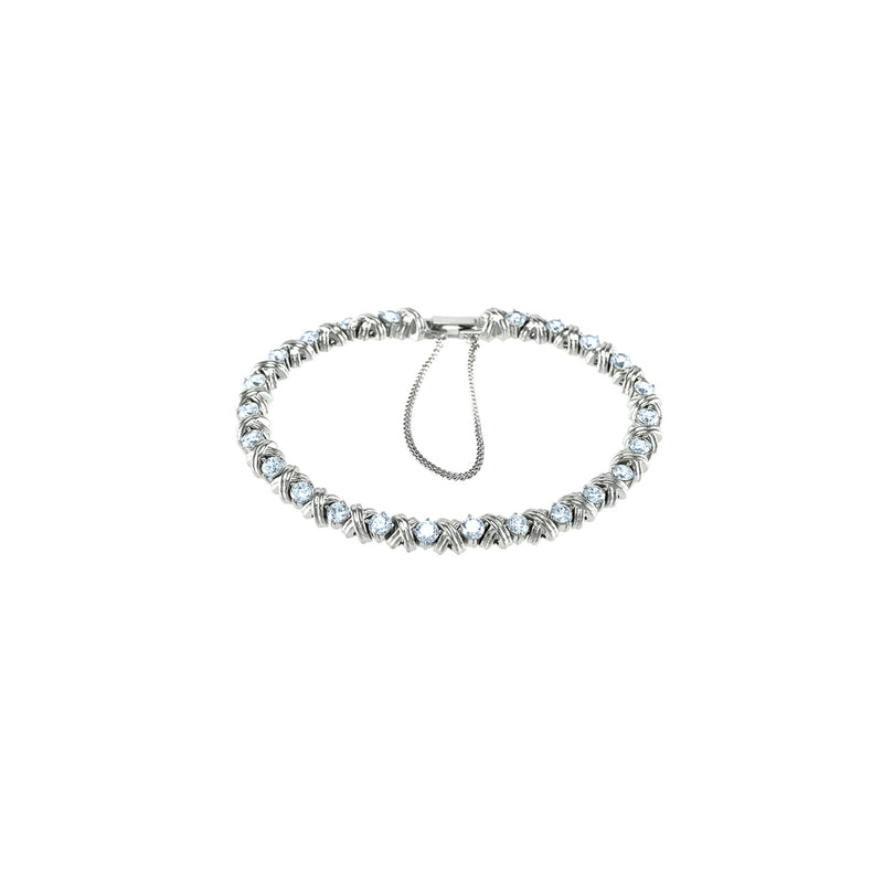 XOXO cubic zirconia silver tennis bracelet