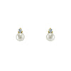 gold cubic zirconia and pearl drop earrings