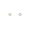 gold opal and cubic zirconia fanned stud earrings