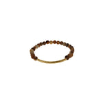 botswana agate stone with gold bar bracelet