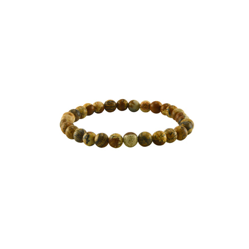brown picture jasper stretch bracelet