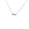 silver hashtag hope necklace