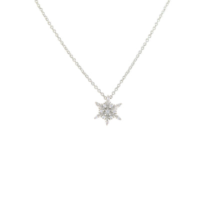 Snow Crystal Pendant Necklace