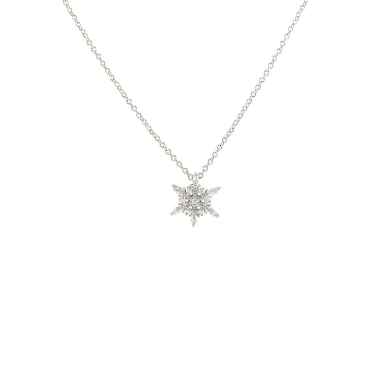 Snow Crystal Pendant Necklace