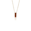 wood and resin vertical bar pendant necklace
