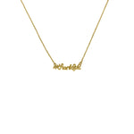 gold dainty hashtag thankful necklace